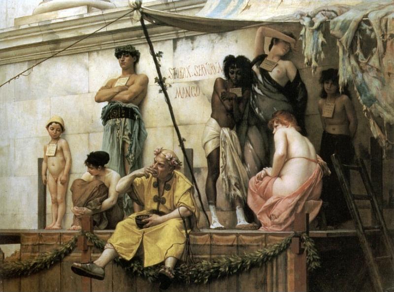 Gustave Boulanger Le marche aux esclaves - The Slave Market oil painting image
